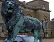 Lion statue at Holkham Hall - North Norfolk Coast treasure hunt